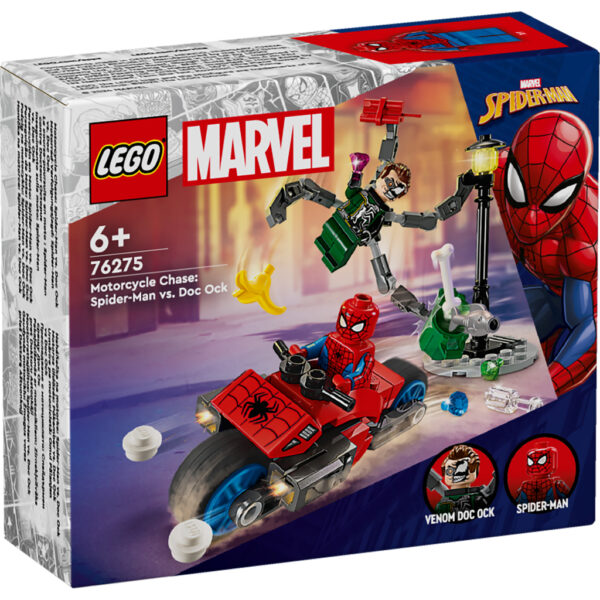 lego super heroes 76275 motorachtervolging spiderman vs doc ock