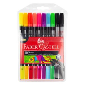 faber castell fc 151109 viltstiften duo neon kleuren in etui 10 stuks