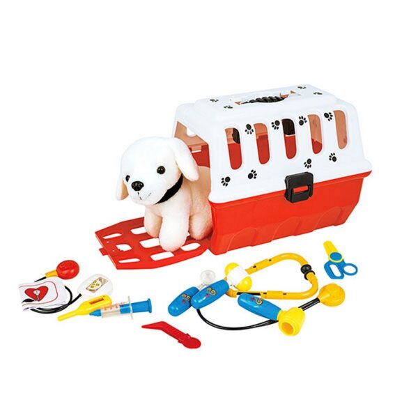toi toys puppy in reismand + dierenarts accessoires